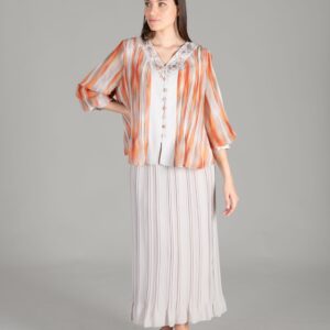 V Neck Embroidered Print Suit - Multicolor - Brand: GUMANIZE - Women & Kids, Baby Clothes Wholesale - TheBS Women