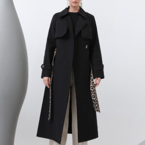 Women's Leopard Garnished Trench - Brand: SOUL - Women & Kids, Baby Clothes Wholesale - TheBS Women