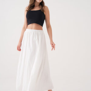 Ecru Voile Fabric Ruffle Long Lined Skirt 29062 - Brand: First Angels - Women & Kids, Baby Clothes Wholesale - TheBS Women