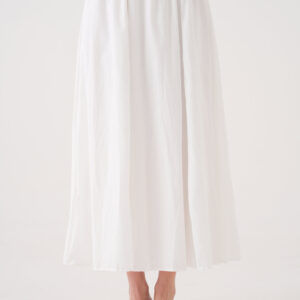 Ecru Voile Fabric Ruffle Long Lined Skirt 29062 - Brand: First Angels - Women & Kids, Baby Clothes Wholesale - TheBS Women