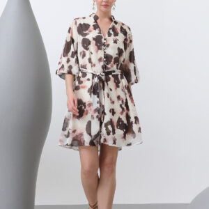 Patterned Short Dress - Multicolor - Brand: SOUL - Women & Kids, Baby Clothes Wholesale - TheBS Women