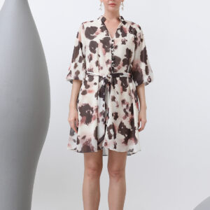 Patterned Short Dress - Multicolor - Brand: SOUL - Women & Kids, Baby Clothes Wholesale - TheBS Women