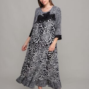 Round Neck Satin Empirme Dress - Brand: GUMANIZE - Women & Kids, Baby Clothes Wholesale - TheBS Women