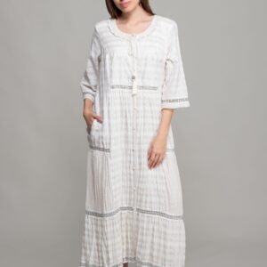 Round Neck Voile Dress - Brand: GUMANIZE - Women & Kids, Baby Clothes Wholesale - TheBS Women