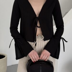 Linen Tie Shirt - Brand: My Fashion - Women & Kids, Baby Clothes Wholesale - TheBS Women