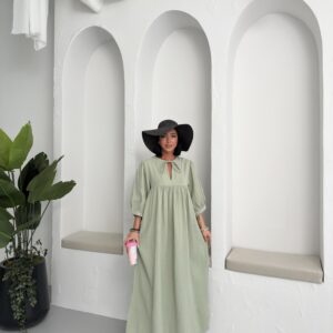 Half Sleeve Mueslin Dress - Brand: My Fashion - Women & Kids, Baby Clothes Wholesale - TheBS Women