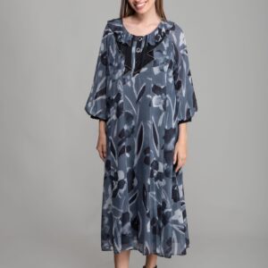 Round Ruffle Collar Empirme Dress - Brand: GUMANIZE - Women & Kids, Baby Clothes Wholesale - TheBS Women