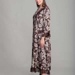 V Neck Jacquard Empirme Dress - Multicolor - Brand: GUMANIZE - Women & Kids, Baby Clothes Wholesale - TheBS Women