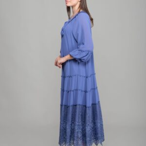 Round Neck Ruffle Chiffon Dress - Brand: GUMANIZE - Women & Kids, Baby Clothes Wholesale - TheBS Women