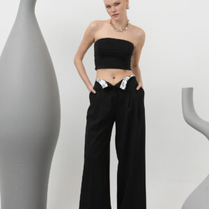 Women's Patterned Lining Detailed Pants - Brand: SOUL - Women & Kids, Baby Clothes Wholesale - TheBS Women