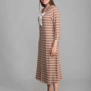 Round Neck Veroz Striped Dress - Multicolor - Brand: GUMANIZE - Women & Kids, Baby Clothes Wholesale - TheBS Women