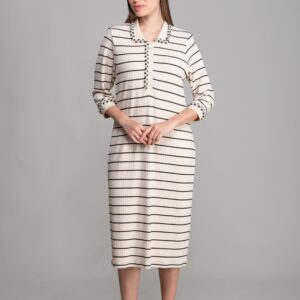 Shirt Collar Striped Dress - Multicolor - Brand: GUMANIZE - Women & Kids, Baby Clothes Wholesale - TheBS Women