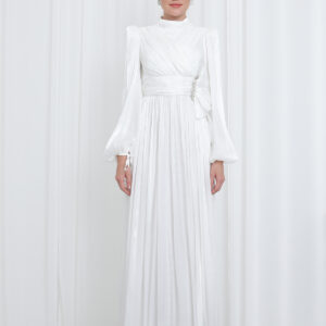 Women's Pleated Long Sleeve Evening Dress - Brand: Puane - Women & Kids, Baby Clothes Wholesale - TheBS Women