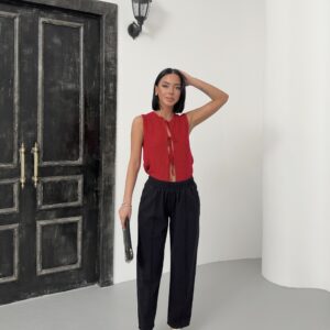 Pleated Gabrdin Pants - Brand: My Fashion - Women & Kids, Baby Clothes Wholesale - TheBS Women