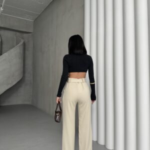 Polyviscose Belted Pants - Brand: My Fashion - Women & Kids, Baby Clothes Wholesale - TheBS Women