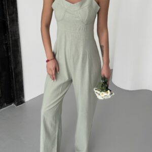 Linen Jumpsuit - Brand: My Fashion - Women & Kids, Baby Clothes Wholesale - TheBS Women