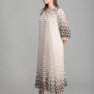 Round Neckline Polka Dot Chiffon Dress - Brand: GUMANIZE - Women & Kids, Baby Clothes Wholesale - TheBS Women