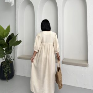 Mueslin Half Sleeve Dress - Brand: My Fashion - Women & Kids, Baby Clothes Wholesale - TheBS Women