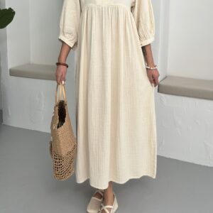 Mueslin Half Sleeve Dress - Brand: My Fashion - Women & Kids, Baby Clothes Wholesale - TheBS Women