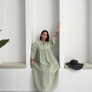 Mueslin Half Sleeve Dress - Brand: My Fashion - Women & Kids, Baby Clothes Wholesale - TheBS Women