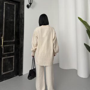 V Neck Mueslin Suit - Brand: My Fashion - Women & Kids, Baby Clothes Wholesale - TheBS Women