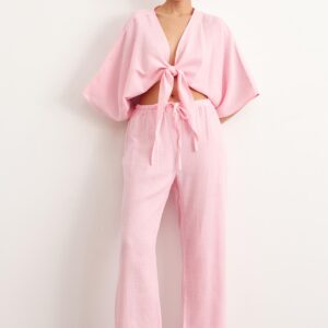 Elastic Waist Mueslin Pants - Brand: Levure - Women & Kids, Baby Clothes Wholesale - TheBS Women