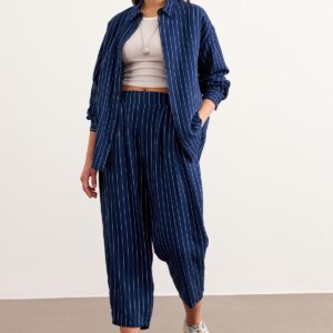 Striped Oversize ShirtWith Front Buttons - Brand: Levure - Women & Kids, Baby Clothes Wholesale - TheBS Women