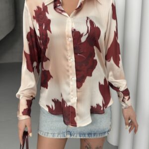 Rose Pattern Shirt With Buds - Brand: My Fashion - Women & Kids, Baby Clothes Wholesale - TheBS Women