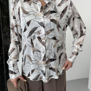 Bamboo Leaf Pattern Shirt - Brand: My Fashion - Women & Kids, Baby Clothes Wholesale - TheBS Women