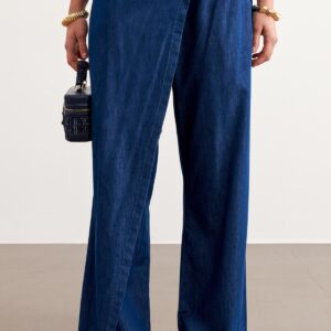 Elastic Waist Buttoned Jeans Rins Wash - Navy - Brand: Levure - Women & Kids, Baby Clothes Wholesale - TheBS Women