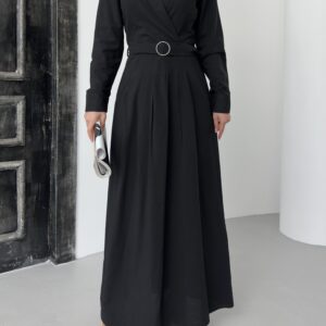 Linen Dress With Belt - Brand: My Fashion - Women & Kids, Baby Clothes Wholesale - TheBS Women