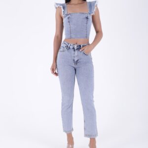 Mom Fit Jeans With Stones - Brand: XLove - Women & Kids, Baby Clothes Wholesale - TheBS Women