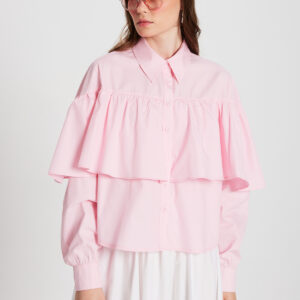 Ruffled Cotton Fabric Wide Cut Shirt 29136 - Brand: First Angels - Women & Kids, Baby Clothes Wholesale - TheBS Women