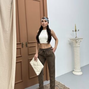 Women's Elastic Waist Slim Leg Coffee Jogger Pants - Brand: LACARINO - Women & Kids, Baby Clothes Wholesale - TheBS Women