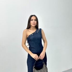 Denim Dress With Eyelet Window - Brand: STEPS - Women & Kids, Baby Clothes Wholesale - TheBS Women