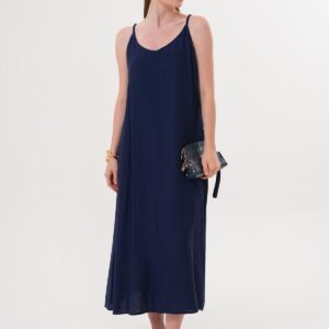 Strappy Long Dress Navy - Brand: Levure - Women & Kids, Baby Clothes Wholesale - TheBS Women