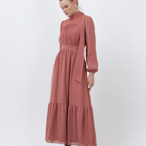 Women's Drape Detailed High Neck Dress - Brand: Puane - Women & Kids, Baby Clothes Wholesale - TheBS Women