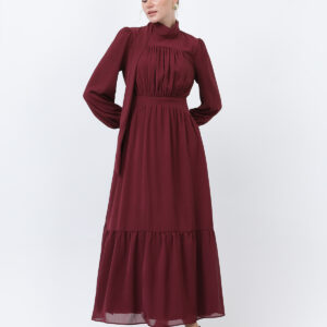 Women's Drape Detailed High Neck Dress - Brand: Puane - Women & Kids, Baby Clothes Wholesale - TheBS Women