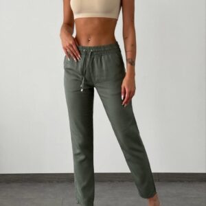 Women's Elastic Waist Slim Leg Khaki Jogger Pants - Brand: LACARINO - Women & Kids, Baby Clothes Wholesale - TheBS Women