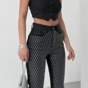 Mom Fit Jeans With Stones - Brand: XLove - Women & Kids, Baby Clothes Wholesale - TheBS Women