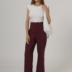 Double Leg Pants - Burgundy - Brand: Reyon - Women & Kids, Baby Clothes Wholesale - TheBS Women