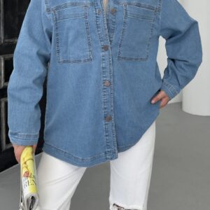 Denim Shirt With Pockets - Brand: XLove - Women & Kids, Baby Clothes Wholesale - TheBS Women