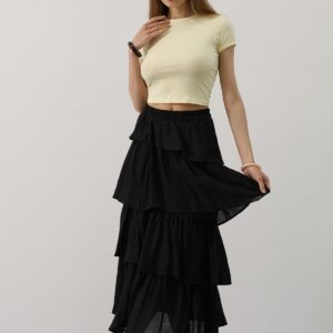 Pleated Cut Long Skirt - Brand: Reyon - Women & Kids, Baby Clothes Wholesale - TheBS Women
