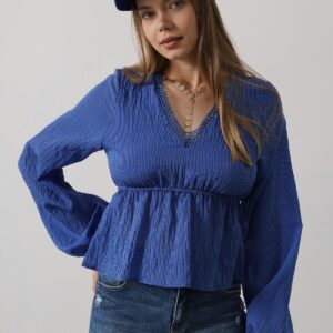 V-Neck Lace Blouse - Brand: Reyon - Women & Kids, Baby Clothes Wholesale - TheBS Women