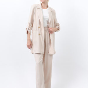 Women's Button Detailed Pants Blazer Jacket Suit - Brand: Puane - Women & Kids, Baby Clothes Wholesale - TheBS Women