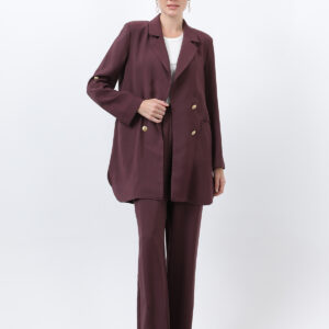 Women's Button Detailed Pants Blazer Jacket Suit - Brand: Puane - Women & Kids, Baby Clothes Wholesale - TheBS Women