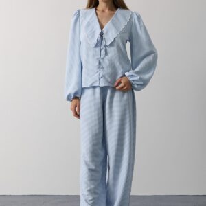 Embroidered Baby Collar Pants Set - Baby - Brand: Reyon - Women & Kids, Baby Clothes Wholesale - TheBS Women