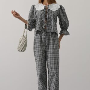 Lace Collar Square Pattern Suit - Brand: Reyon - Women & Kids, Baby Clothes Wholesale - TheBS Women