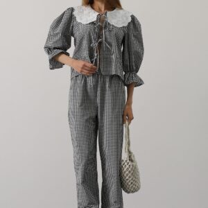 Lace Collar Square Pattern Suit - Brand: Reyon - Women & Kids, Baby Clothes Wholesale - TheBS Women