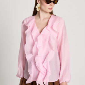 Elegant Buttoned V-Neck Shirt - Brand: First Angels - Women & Kids, Baby Clothes Wholesale - TheBS Women